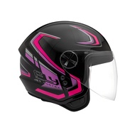 Capacete Fly Jet HG Vortex Preto/Pink 56: Segurança e Estilo para Sua Moto - imagem 1