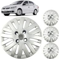 Jogo 4 Calotas Aro 14 VW Gol, Voyage e Saveiro G5 (2009-2012) Grid GR009CA com Adesivo Logo Resinado - imagem 2