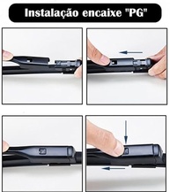 Par Palhetas Limpador Parabrisa Silicone Voyage 2009-2022 G5 G6 G7 G8 Encaixe Click - imagem 3
