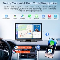Central Multimídia 9" Android/CarPlay Portátil com Câmera 4K e 1080p - Navegação GPS e Controle por Voz - imagem 4