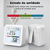 Sensor de Temperatura e Umidade WiFi SMATRUL com Controle por Voz - imagem 2