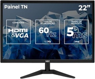 Monitor 22 Polegadas VST | 60Hz | FHD | 5ms | HDMI/VGA | VST-VST22-BL01 - imagem 1