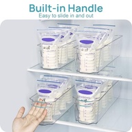 Kit de Armazenamento para Leite Materno Vtopmart - 4 Caixas Transparentes com Alça para Geladeira e Freezer - imagem 5