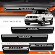 Protetor de Soleira Adesiva Elegance para VW T-Cross (2020-2023) - 4 Portas - imagem 3