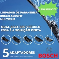 Par Palheta Limpador Parabrisa Original Bosch Multiclip para VW Polo e Virtus (2017-2024) - imagem 3