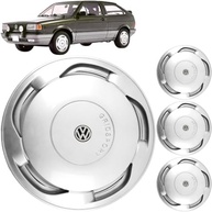 Jogo 4 Calotas Aro 13 VW Gol Voyage Saveiro G1 (87-97) Orbital Grid GR101AR com Adesivo Logo VW Resinado - imagem 2
