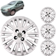 Jogo 4 Calotas Aro 14 VW Gol, Voyage e Saveiro G5 (2008-2012) - Design Grid com Adesivo Logo Resinado - imagem 1