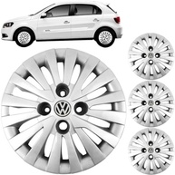 Jogo 4 Calotas Aro 13 VW Gol G5/G6 2008-2016 Grid GR115CA com Adesivo Logo Resinado - imagem 2