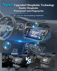 Kit 4 Protetores de Tela BIBIBO para VW Tiguan 2022-2024: 20.3cm Navi + 26cm Painel + AC - imagem 4