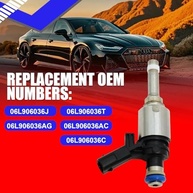 Kit 4 Injetores de Combustível 06L906036C para Audi A3, Seat Leon e VW Golf | OE 06L906036J - imagem 4
