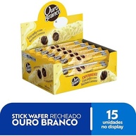 Wafer Recheado Ouro Branco: Display com 15 Unidades - imagem 1
