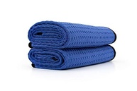 Toalha de Microfibra Waffle-Weave The Rag Company Dry Me A River - Pacote com 2 (20x40cm, Azul Marinho) - imagem 2