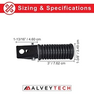 AlveyTech Pegs: Apoio de Pés Essencial para Mini Bikes Baja (Heat, Mini Baja, Warrior) - imagem 5