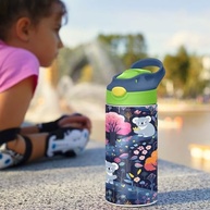 Garrafa Infantil Wassud com Palha - 355ml Coala Adorável em Aço Inox Isolado - imagem 3