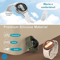 Pulseira para Galaxy Watch 7 40 e 44 mm de Silicone Premium - Compatível com Samsung Galaxy Watch 4, 5, 6, 7 e FE - FD Acessórios - imagem 5