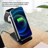 Carregador 3 em 1 Sem Fio: iPhone, Apple Watch e Fones - imagem 4
