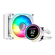 Water Cooler Acegeek Temp C120 Branco com ARGB – Potência e Estilo - imagem 1
