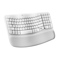 Teclado Ergonômico sem fio Logitech Wave Keys com Design Ondulado, Suporte para Descanso de Pulso Acolchoado, Bluetooth ou Receptor USB Logi Bolt, Compatível com Windows/Mac e Layout US - Branco - imagem 2