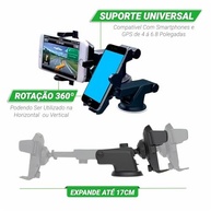 Suporte Celular Carro Universal 360° Ventosa Forte Painel Vidro GPS Waze Uber - imagem 4