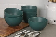 10 Strawberry Street Tigela de cereal Wazee Matte 14 cm/453.6 g, conjunto de 6, verde esmeralda - imagem 3