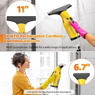 Kiato WC09 Aspirador de Pó de Janela Sem Fio - Limpeza Eficiente e Sem Esforço para Vidros, Azulejos e Espelhos - imagem 3