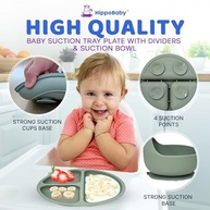 Conjunto de Alimentação Baby Led Weaning em Silicone - 10 Peças | Pratos, Copos e Talheres Seguros para Bebês e Crianças - imagem 5