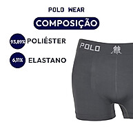 Kit 12 Cuecas Boxer Masculinas em Microfibra – Polo Wear - imagem 2