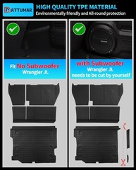 Tapete de Porta-Malas Jeep Wrangler JL 4 Portas (2018-2024) - Proteção Total All-Weather - imagem 3