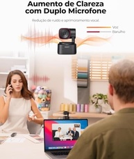 OBSBOT Tiny 2 Lite 4K Webcam PC, câmera de streaming PTZ com rastreamento IA e sensor 1/2", controle gestos HDR microfones webcam computador mesa laptop reunião videochamadas 4K@30fps / 1080@60fps - imagem 4