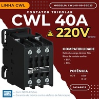 Contator WEG 40A CWL40-00-30D23 220V - Controle de Motores com Alta Performance - imagem 2