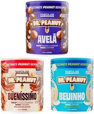 Kit 3x Pasta de Amendoim 600g com Whey Protein - Dr Peanut AVELA-BEIJINHO-BUENISSIMO - imagem 4