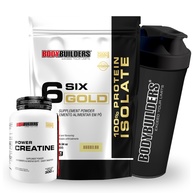 Whey Protein + Creatina: Kit Six Gold 2kg + 300g - imagem 1