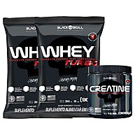 Whey Protein + Creatina Pura: Suplemento Caveira Preta - imagem 1