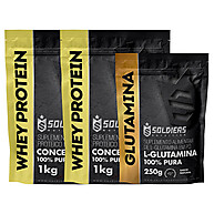 Whey Protein + Glutamina 2,25kg Kit Soldiers Nutrition - imagem 1