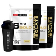 Whey Protein Isolado Six Gold: Kit 2x2kg + Coqueteleira - imagem 1