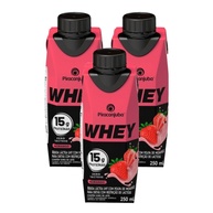 Whey Zero Lactose Piracanjuba: Kit 3 Morango 250ml - imagem 1