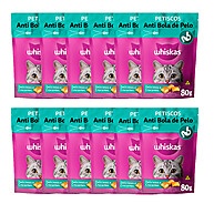 Whiskas Temptations Anti-Bola de Pelo: 12 Petiscos Irresistíveis! - imagem 1