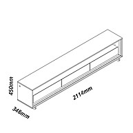 Rack para TV até 85 Polegadas com LED e Rodízios – Requinte Castanho/Off White - imagem 2