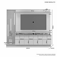 Estante Home para TV até 65 Polegadas com 4 Portas - Cinamomo/Off White - imagem 2