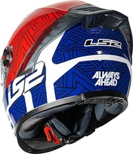 Capacete LS2 FF358 Pro Tiempo White Red Blue - Segurança e Estilo para Sua Pilotagem - imagem 4