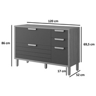 Balcão de Cozinha Eloise 120cm: Freijo/Off White - imagem 2