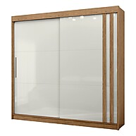 Guarda Roupa Casal Seul 2P Correr 4GV Espresso Freijó/Off White - imagem 2