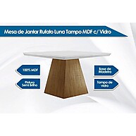 Mesa de Jantar Luna 90x90cm: Elegância Imbuia/Off White - imagem 2