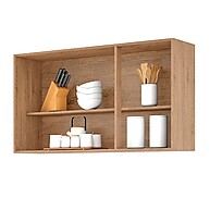 Armário Aéreo 3 Portas Milla Amêndoa Off White - imagem 2