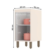 Armário de Cozinha 1 Porta Connect Off White - imagem 2