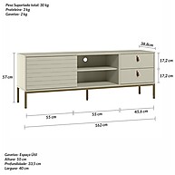 Rack TV 65" Industrial Dior Off White - imagem 2
