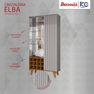 Cristaleira 2 Portas Elba: Elegância Off White - imagem 2