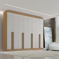 Guarda-Roupa Casal 8 Portas Império Cinamomo/Off White – Organização e Estilo para seu Quarto - imagem 2