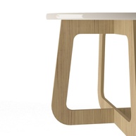 Mesa de Centro Jasmin: Elegância Off White/Carvalho - imagem 2