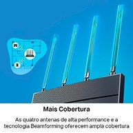 TP-Link Archer AX12, Roteador AX1500 Wi-Fi 6, Dual Band 2.4/5 GHz, Conecta até 60+ dispositivos, Até 180M² de cobertura, Portas Full Gigabit, MU-MIMO, Beamforming - imagem 4